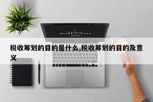 税收筹划的目的是什么,税收筹划的目的及意义